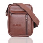 PU Leather Sling Bag - www. wenomad.in - front - brown